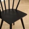 Solid Wood Windsor Curved Back Dining Chair with Armrest, Farmhouse Spindle Kitchen Side Chair, 3 Finishes Optional