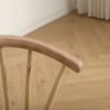 Solid Wood Windsor Curved Back Dining Chair with Armrest, Farmhouse Spindle Kitchen Side Chair, 3 Finishes Optional