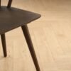Solid Wood Windsor Curved Back Dining Chair with Armrest, Farmhouse Spindle Kitchen Side Chair, 3 Finishes Optional