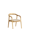Solid Wood Windsor Curved Back Dining Chair with Armrest, Farmhouse Spindle Kitchen Side Chair, 3 Finishes Optional