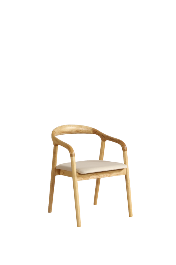 Solid Wood Windsor Curved Back Dining Chair with Armrest, Farmhouse Spindle Kitchen Side Chair, 3 Finishes Optional