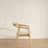Solid Wood Windsor Curved Back Dining Chair with Armrest, Farmhouse Spindle Kitchen Side Chair, 3 Finishes Optional