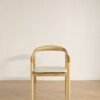 Solid Wood Windsor Curved Back Dining Chair with Armrest, Farmhouse Spindle Kitchen Side Chair, 3 Finishes Optional