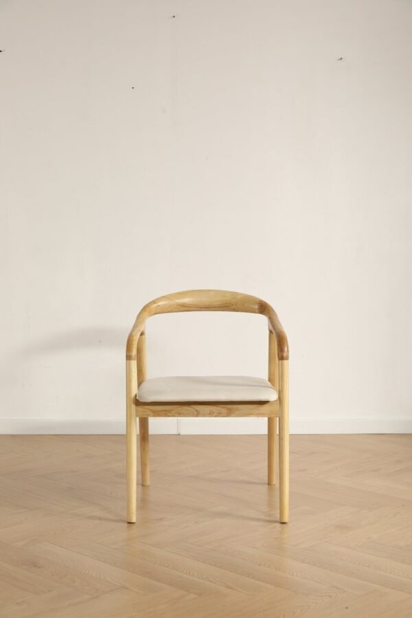 Solid Wood Windsor Curved Back Dining Chair with Armrest, Farmhouse Spindle Kitchen Side Chair, 3 Finishes Optional