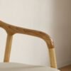 Solid Wood Windsor Curved Back Dining Chair with Armrest, Farmhouse Spindle Kitchen Side Chair, 3 Finishes Optional